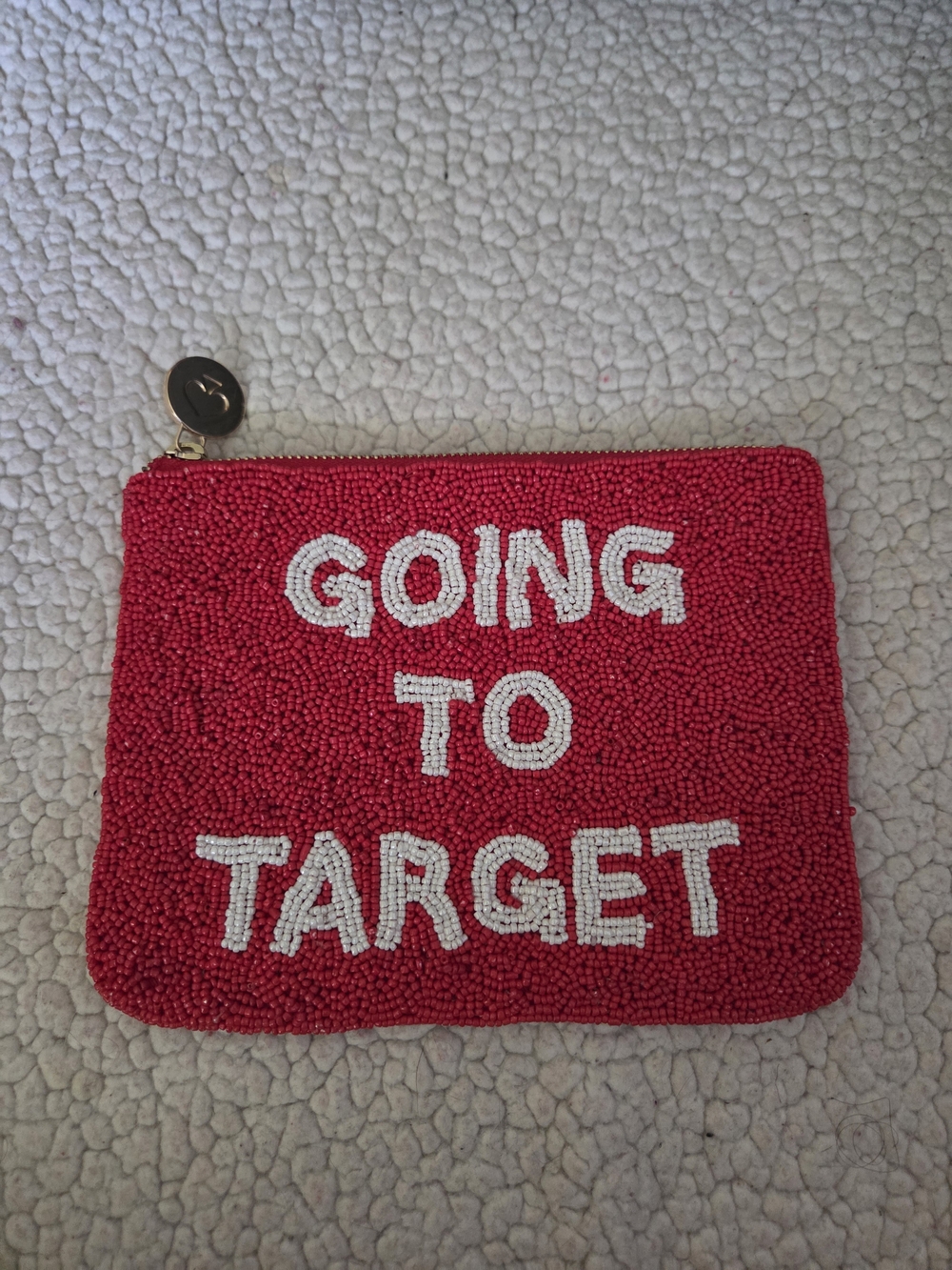 kate spade Red Beaded 'Going to Target' Zip Pouch